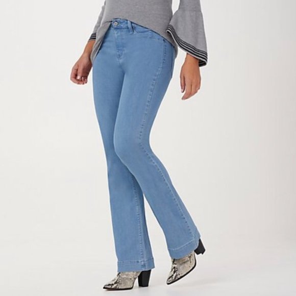 Laurie Felt Denim - Laurie Felt Tall Silky Denim Flare Pull-On Jeans
